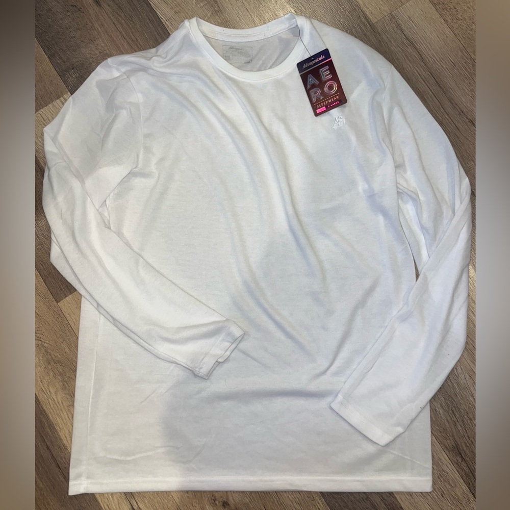 Aeropostale Men’s Ling sleeve white tee